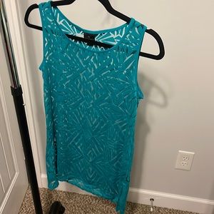 Blue Sheer Tank Top